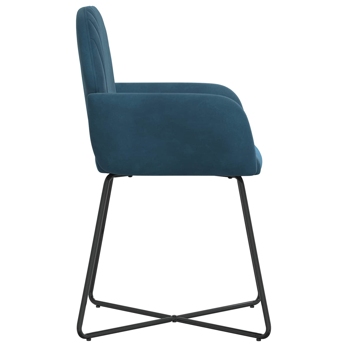 Sedie da pranzo 4 pz Velluto Blu 55 x 50 x 84 cm | homemem39