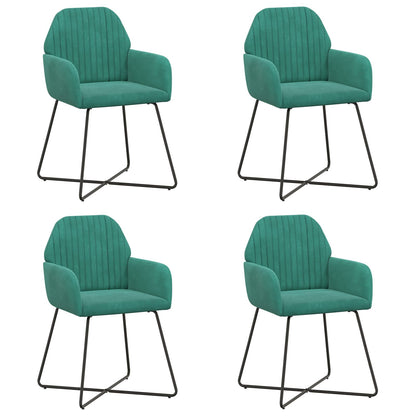 Sedie da pranzo 4 pcs Velluto Turchese 55 x 50 x 84 cm | homemem39