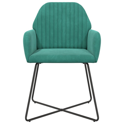 Sedie da pranzo 4 pcs Velluto Turchese 55 x 50 x 84 cm | homemem39