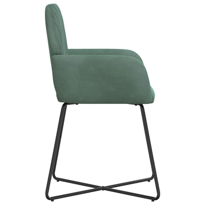 Sedie da pranzo 4 pcs Velluto Verde Mare 55 x 50 x 84 cm | homemem39
