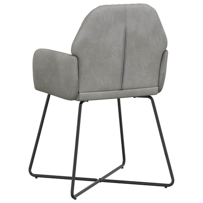 Sedie da pranzo 6 pcs Velluto Grigio Chiaro 55 x 50 x 84 cm | homemem39