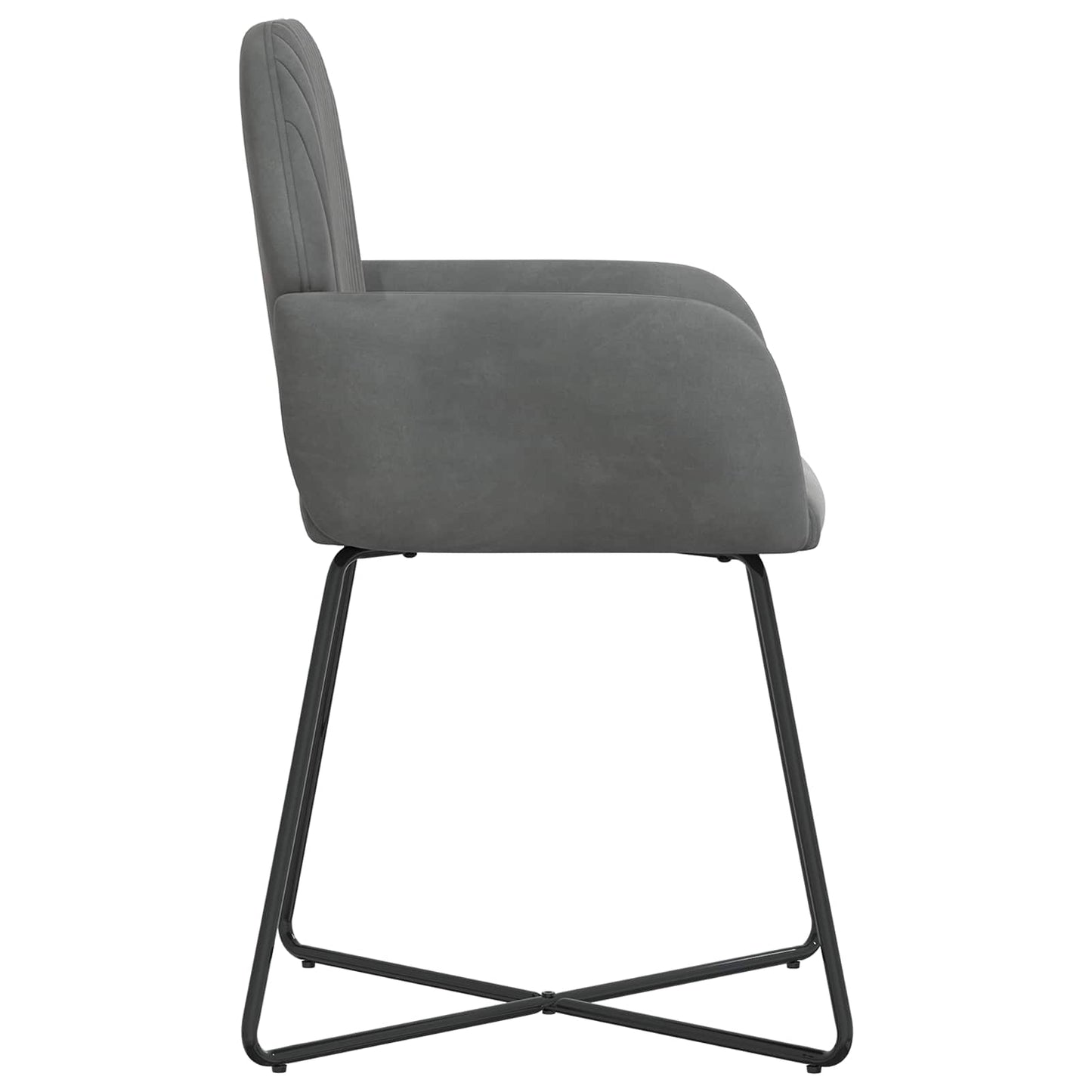 Sedie da pranzo 6 pcs Velluto Grigio Scuro 55 x 50 x 84 cm | homemem39
