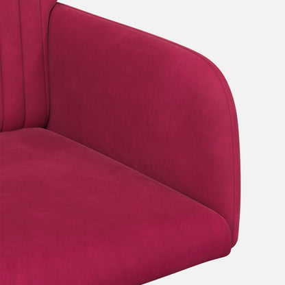 Sedie da pranzo 6 pcs Velluto Rosso Vino 55 x 50 x 84 cm | homemem39