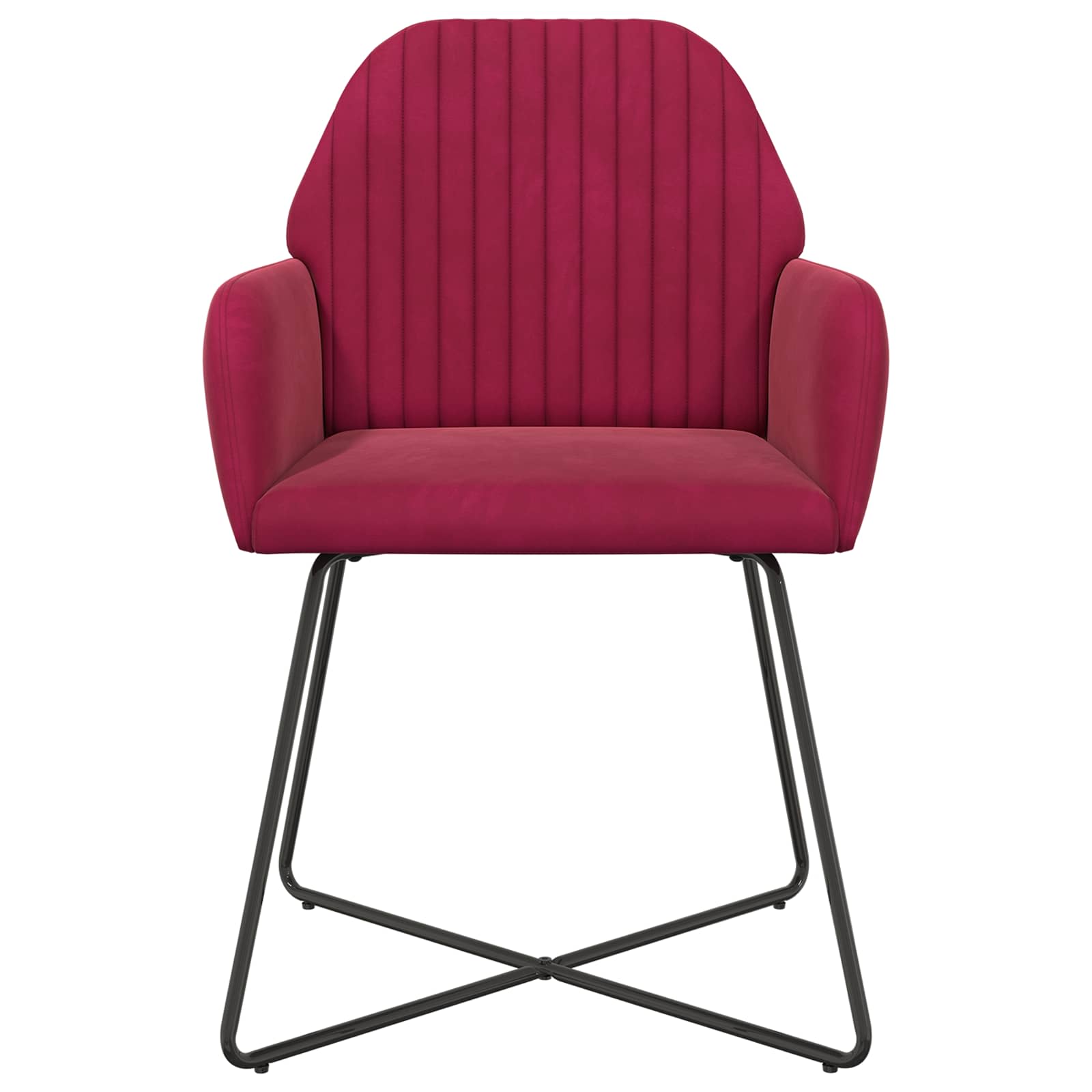 Sedie da pranzo 6 pcs Velluto Rosso Vino 55 x 50 x 84 cm | homemem39