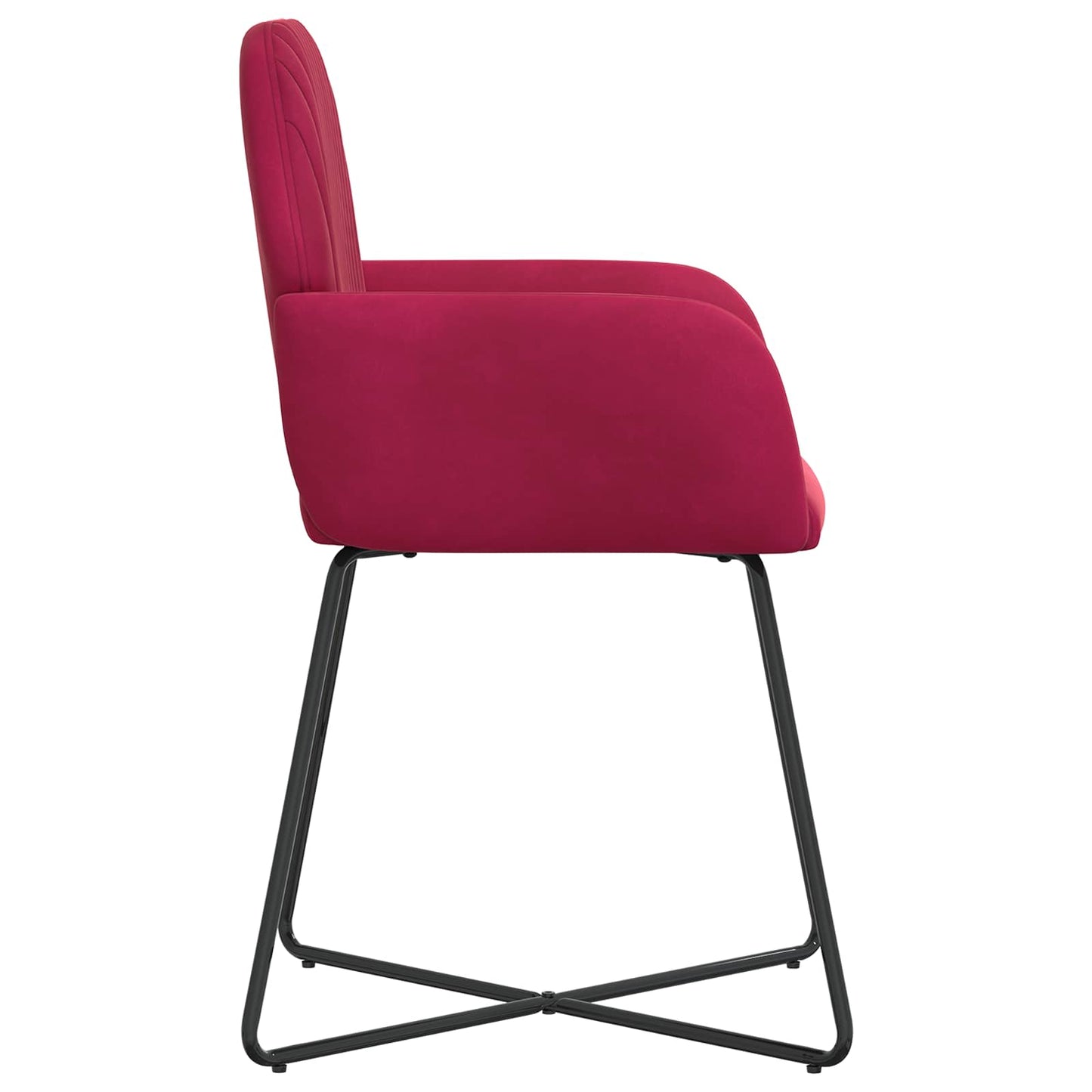 Sedie da pranzo 6 pcs Velluto Rosso Vino 55 x 50 x 84 cm | homemem39