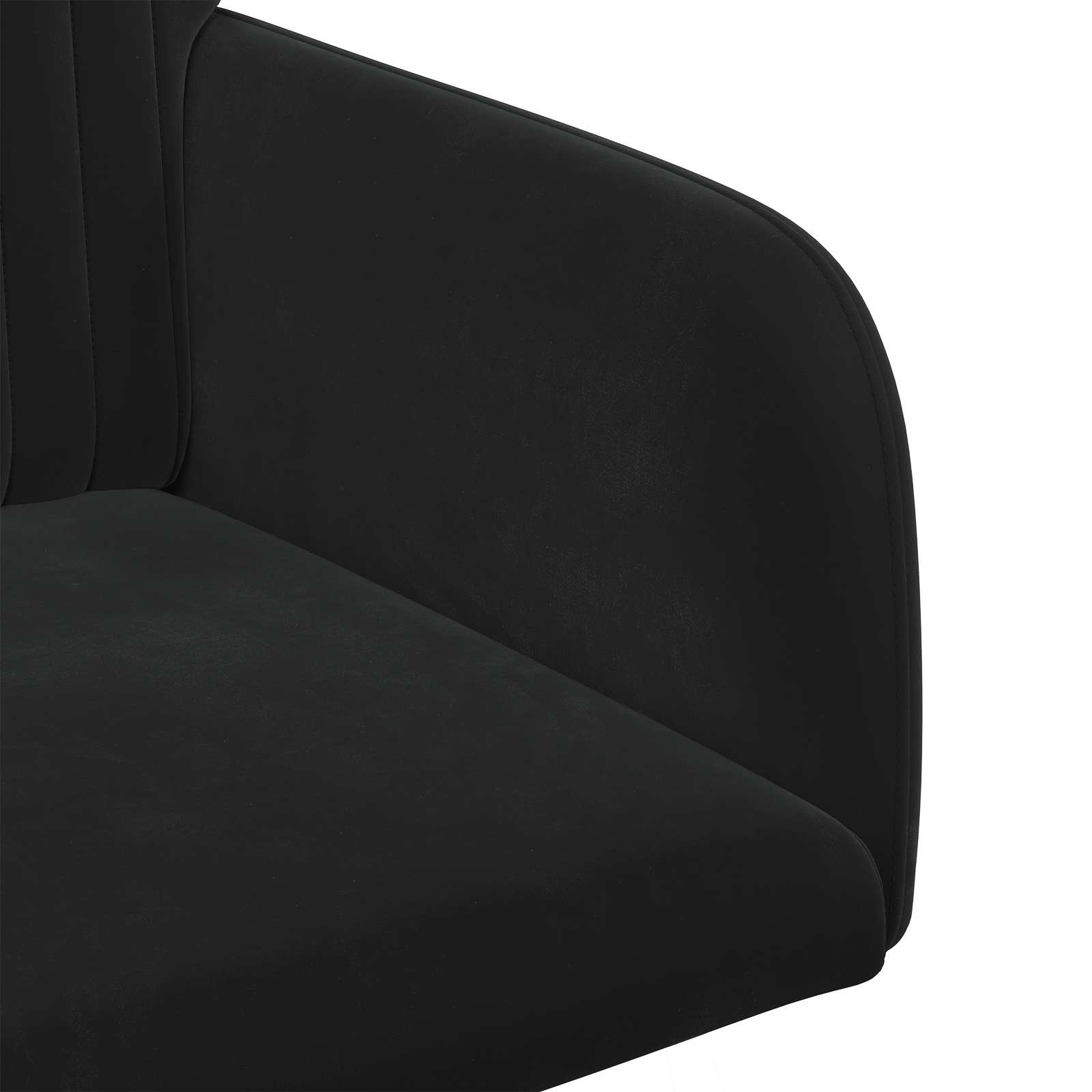 Sedie da pranzo 6 pcs Velluto Nero 55 x 50 x 84 cm | homemem39