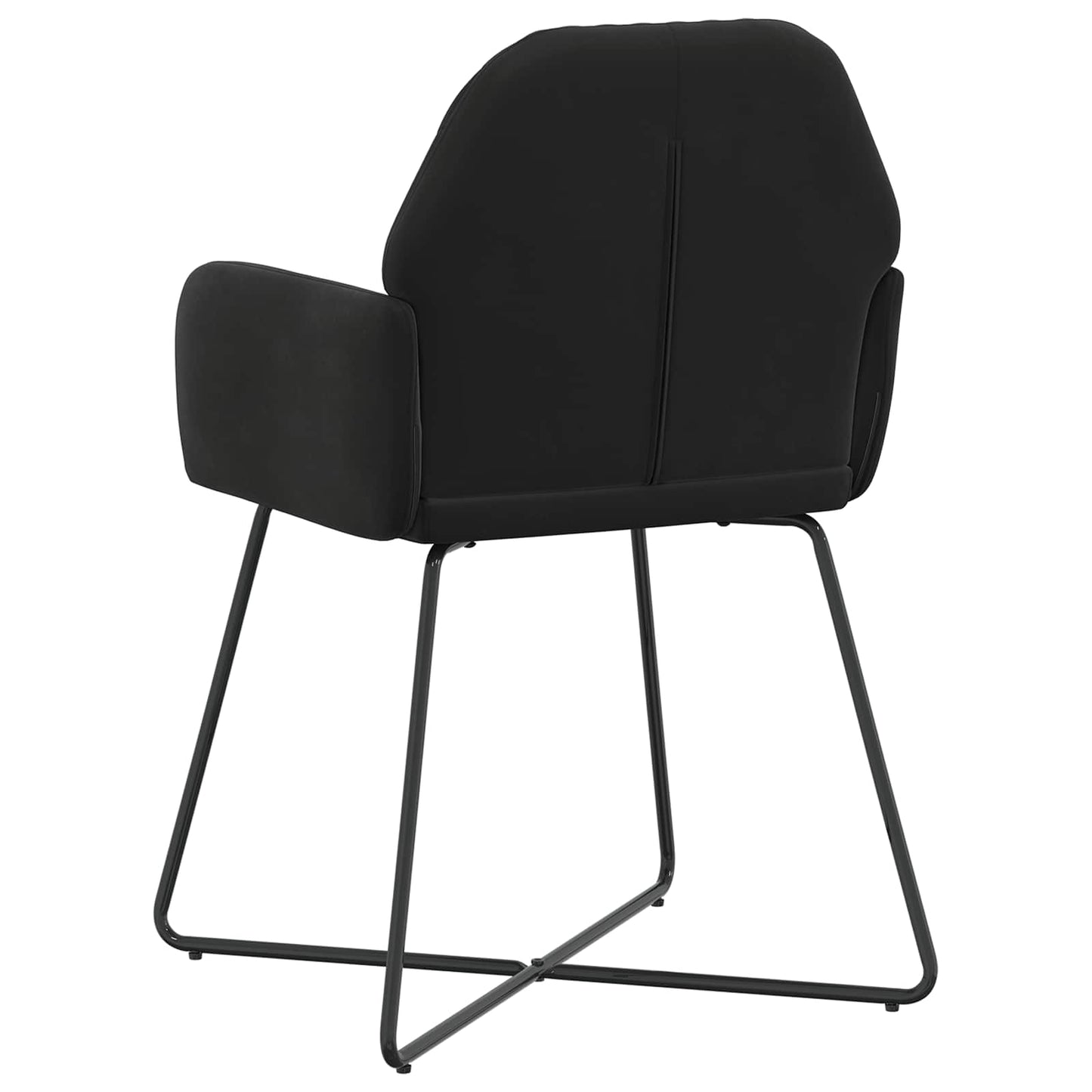 Sedie da pranzo 6 pcs Velluto Nero 55 x 50 x 84 cm