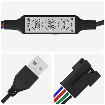 Striscia LED 4 pcs Nero e trasparente 250 cm Rame e plastica