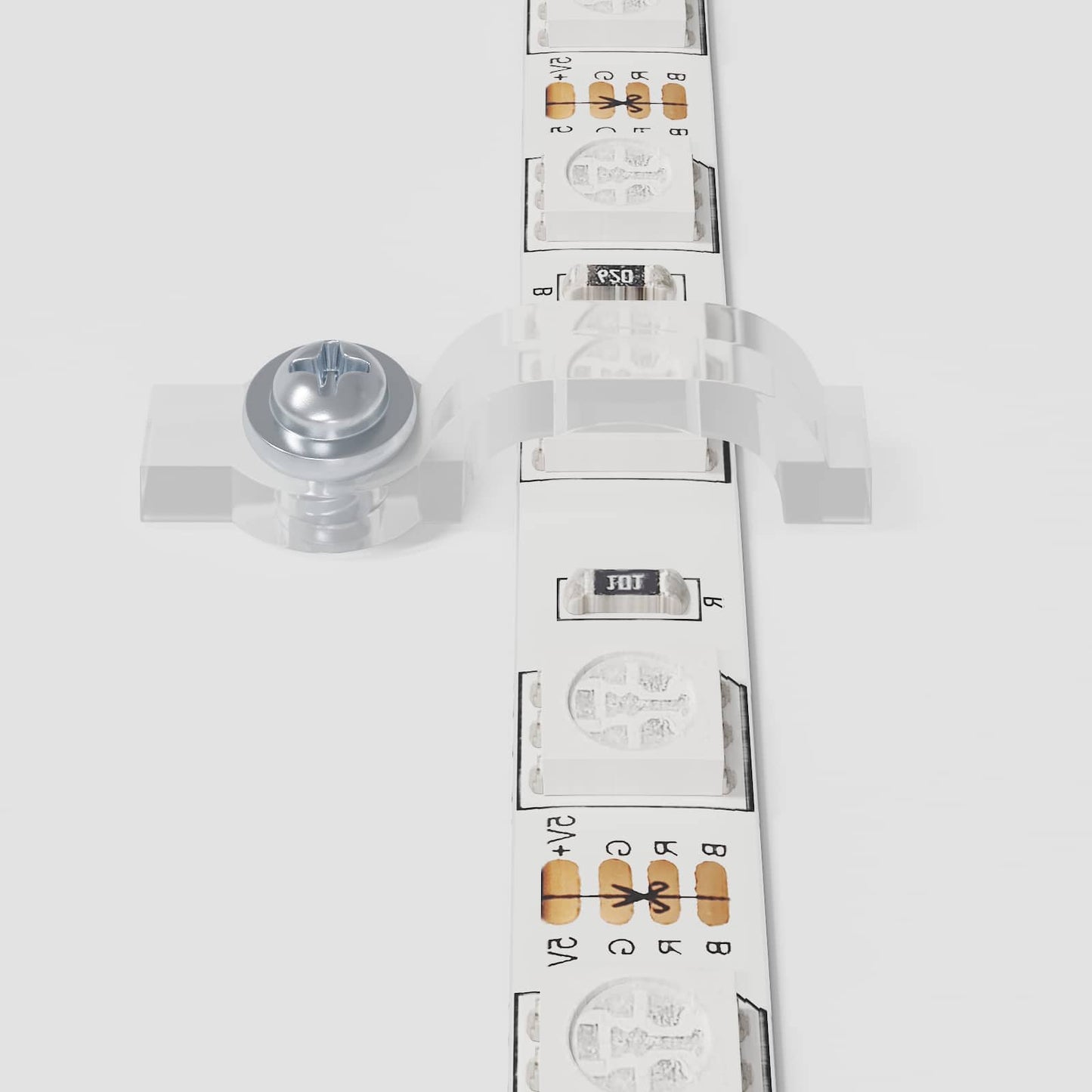 Striscia LED 4 pcs Nero e trasparente 40 x 0,8 x 0,3 cm