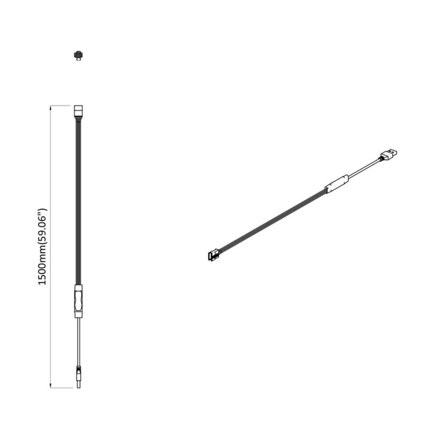 Striscia LED 4 pcs Nero e trasparente 90 x 0,8 x 0,3 cm