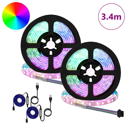 Striscia LED 4 pcs Nero e trasparente 170 x 0,8 x 0,3 cm