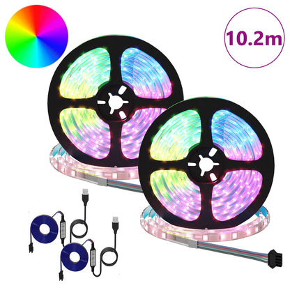 Striscia LED 4 pcs Nero e trasparente 510 x 0,8 x 0,3 cm