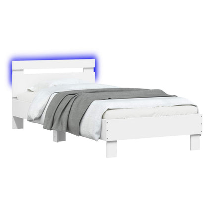 Letto con LED Bianco 80 x 200 cm Legno ingegnerizzato | homemem39
