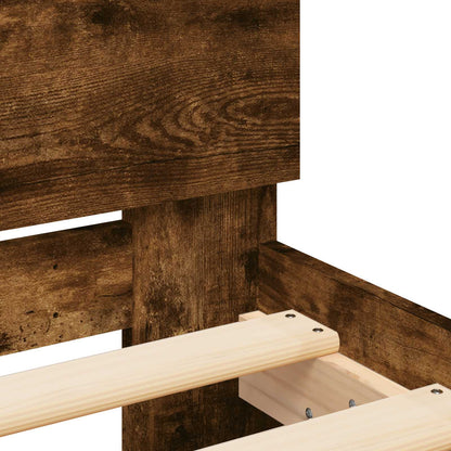 Letto con LED Rovere Fumo 80 x 200 cm Legno ingegnerizzato | homemem39