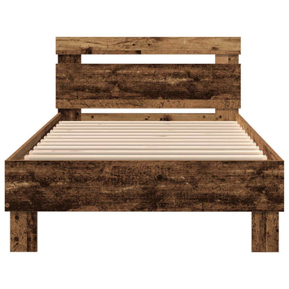 Letto con LED Legno antico 80 x 200 cm Legno ingegnerizzato | homemem39