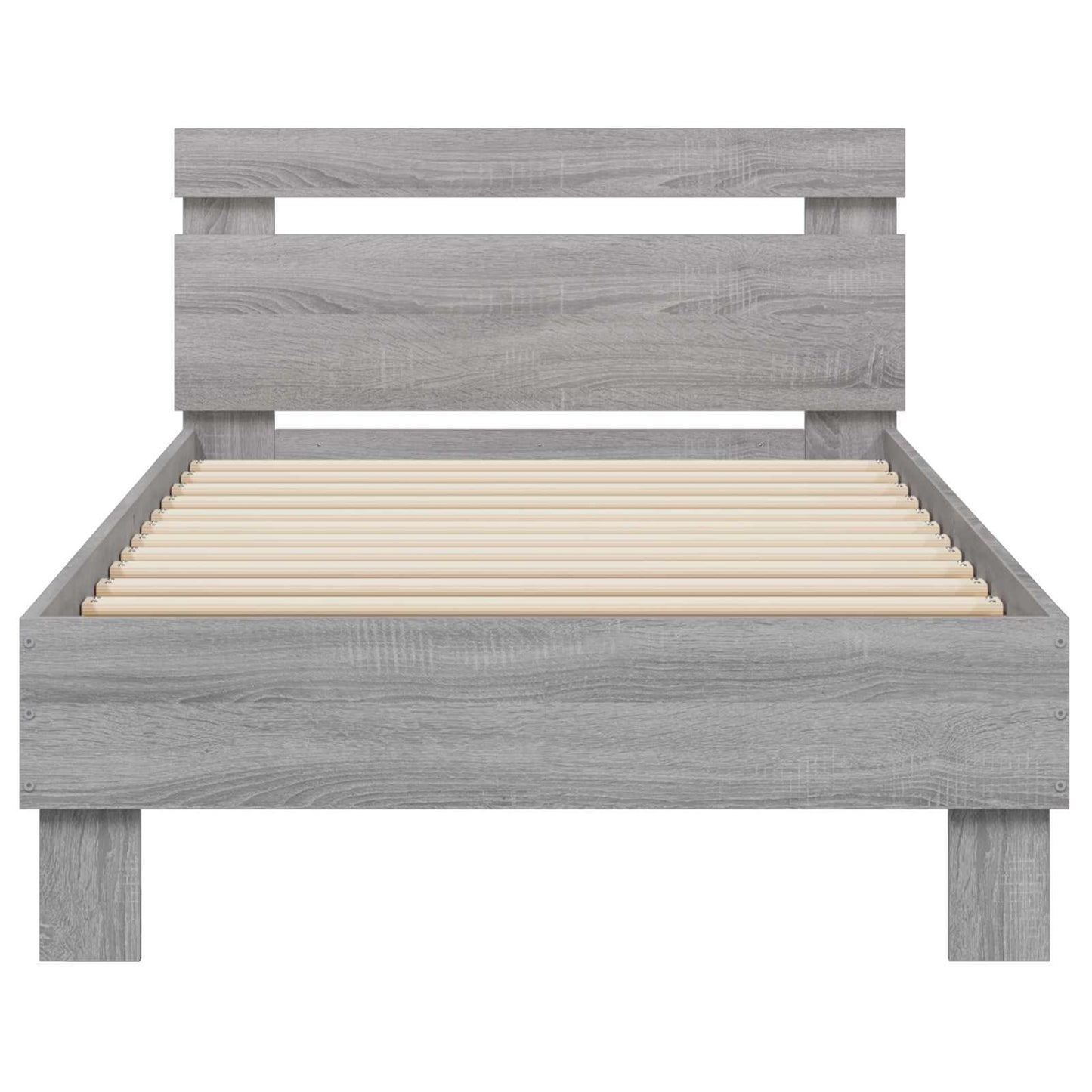 Letto con LED Sonoma grigio 80 x 200 cm Legno ingegnerizzato | homemem39