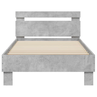Letto con LED Grigio Cemento 80 x 200 cm Legno ingegnerizzato | homemem39