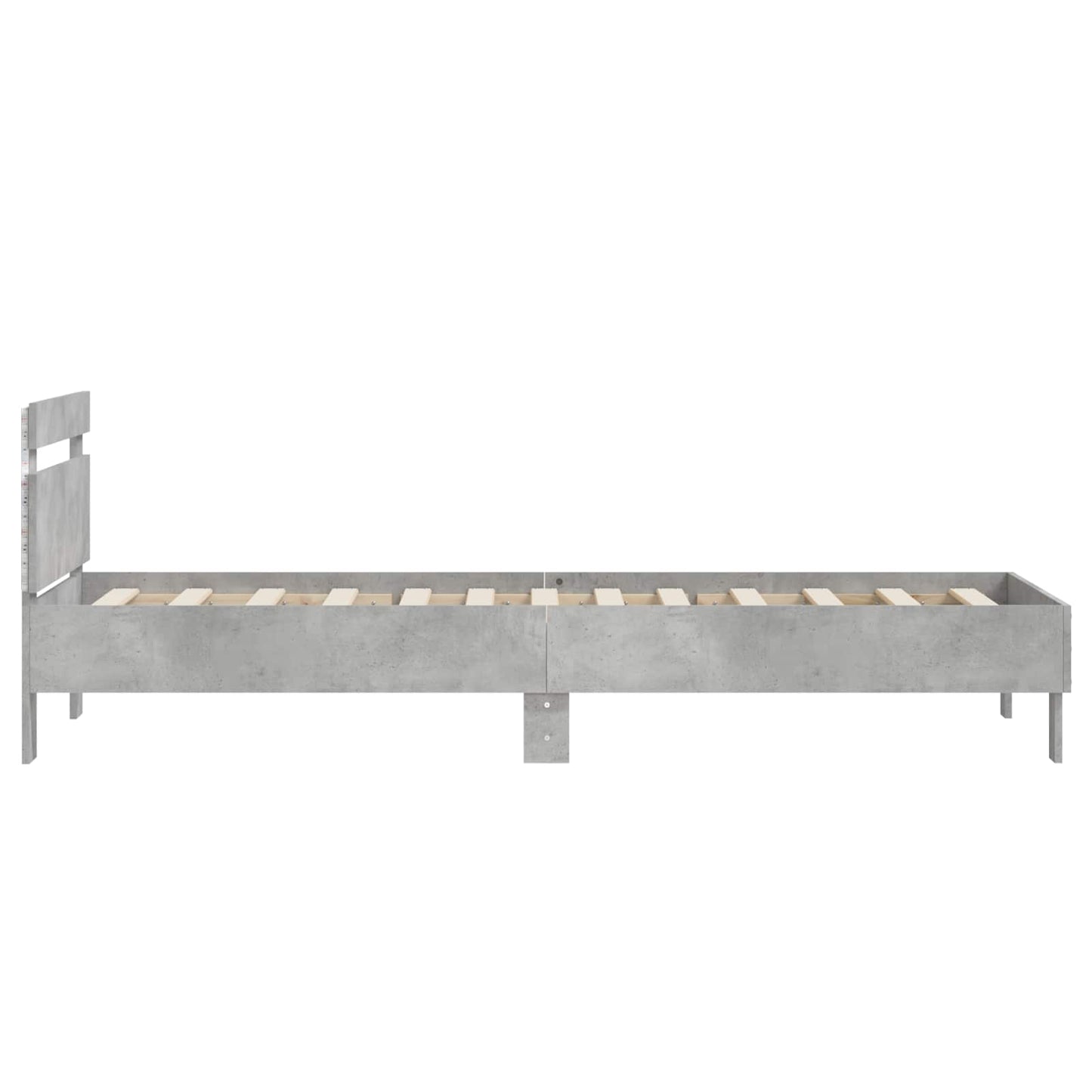 Letto con LED Grigio Cemento 80 x 200 cm Legno ingegnerizzato | homemem39