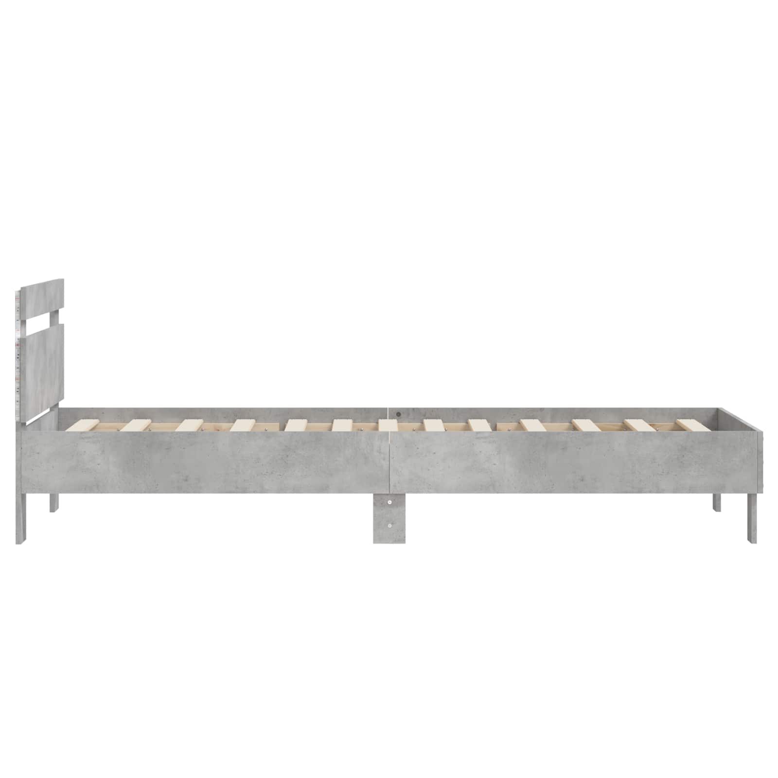 Letto con LED Grigio Cemento 80 x 200 cm Legno ingegnerizzato | homemem39