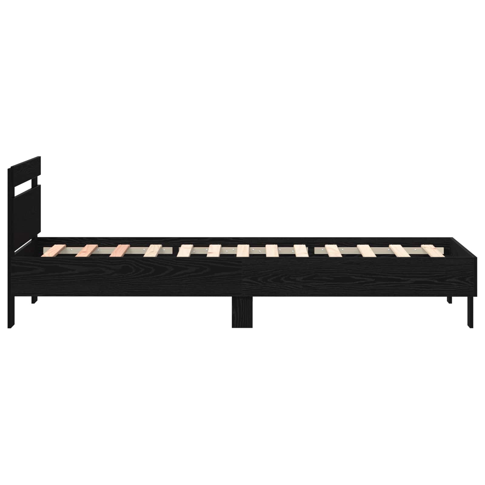Letto con LED Rovere Nero 80 x 200 cm Legno ingegnerizzato | homemem39