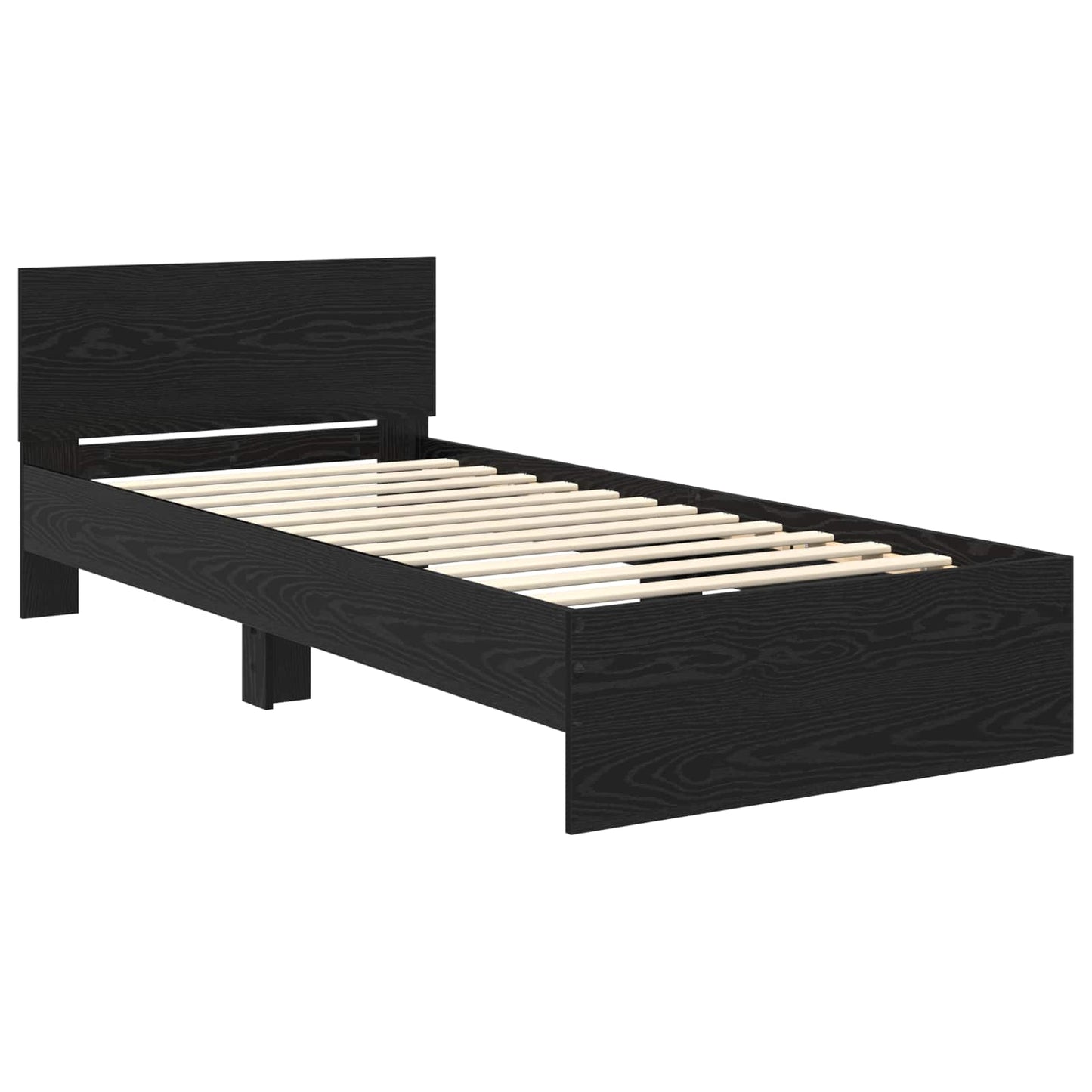 Letto con LED Rovere Nero 80 x 200 cm Legno ingegnerizzato | homemem39