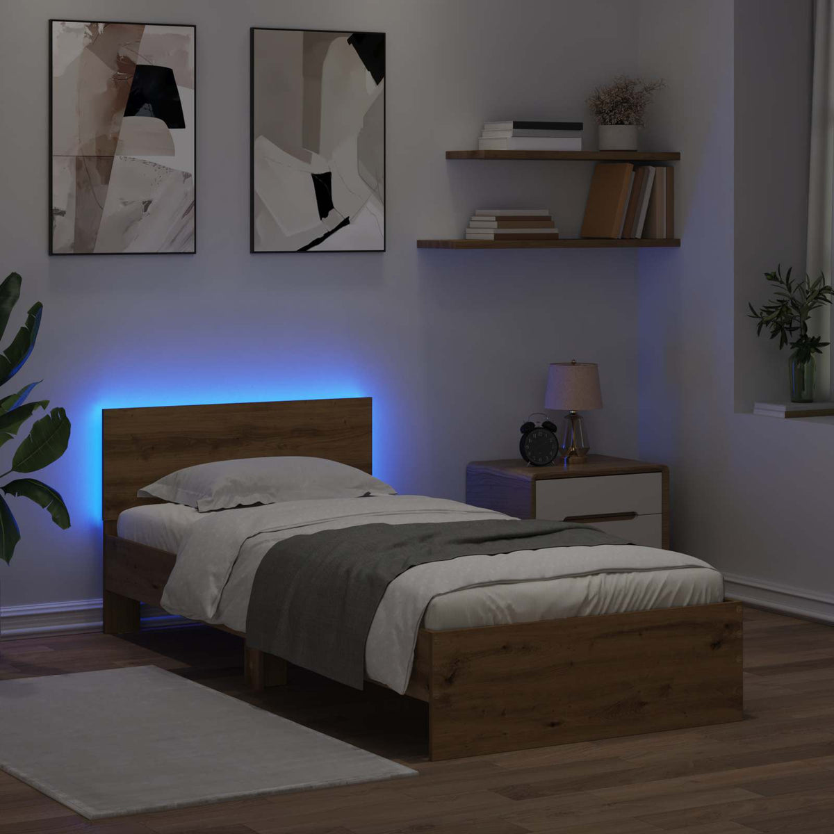 Struttura del letto Rovere Artigianale 80 x 200 cm