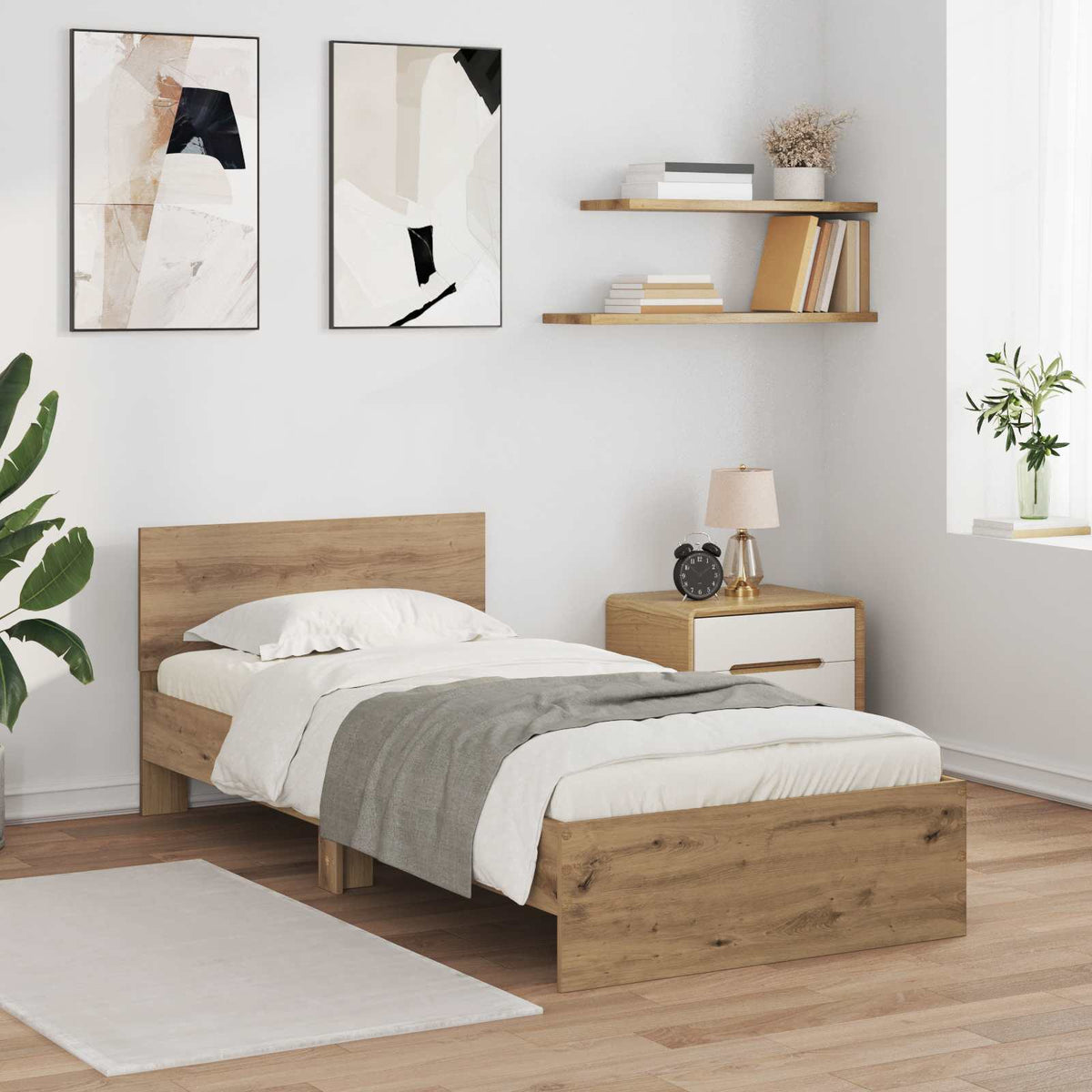 Struttura del letto Rovere Artigianale 80 x 200 cm