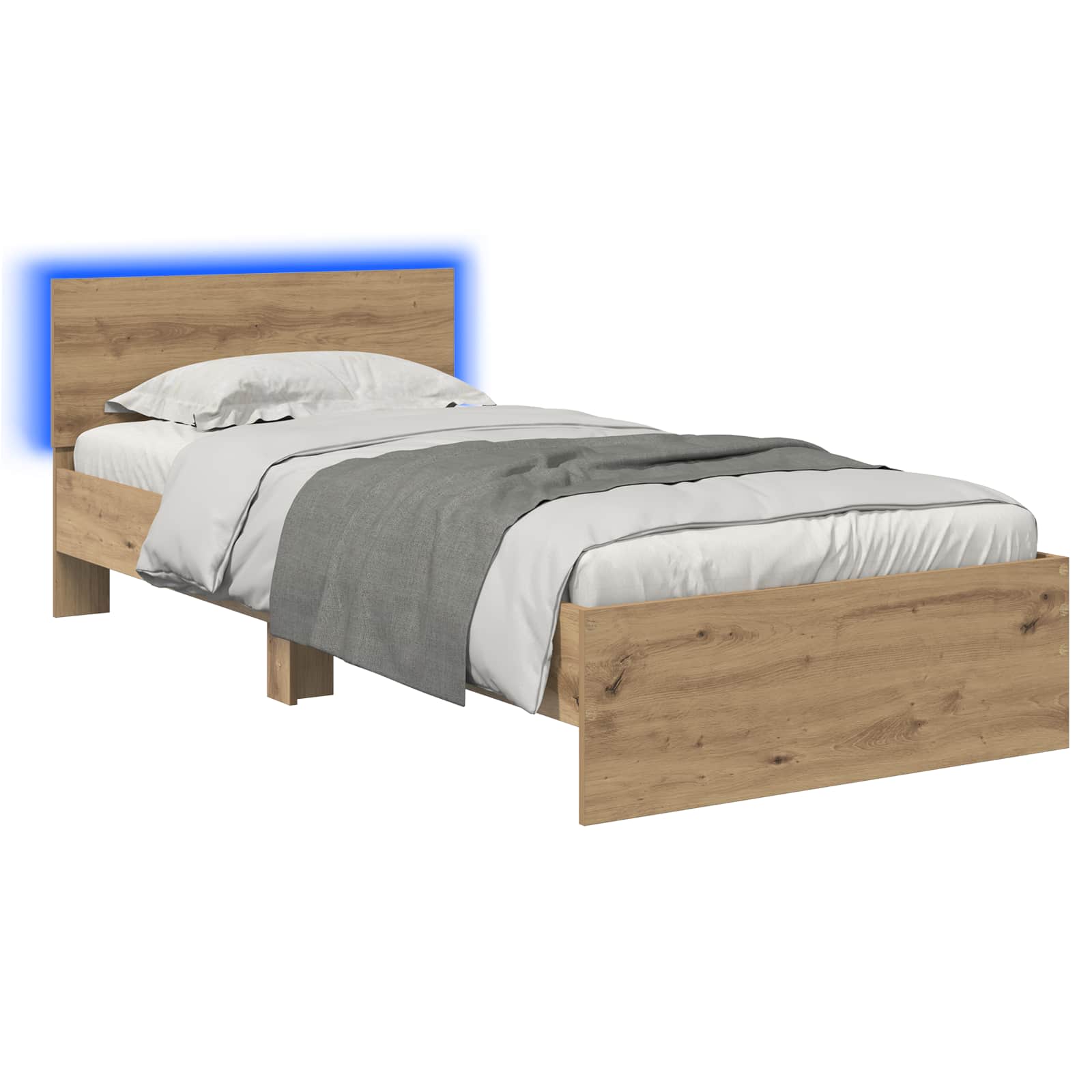 Letto con LED Rovere Artigianale 80 x 200 cm | homemem39
