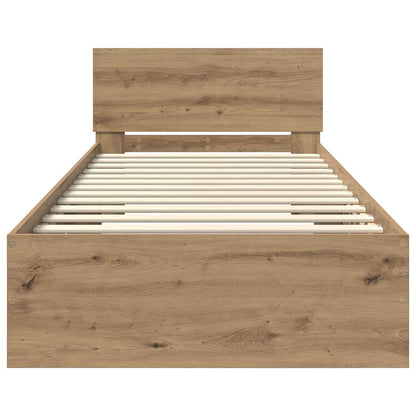 Letto con LED Rovere Artigianale 80 x 200 cm | homemem39