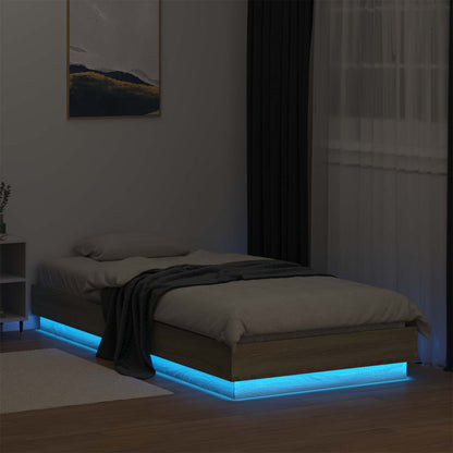 Letto con LED Rovere Sonoma 80 x 200 cm Legno ingegnerizzato | homemem39