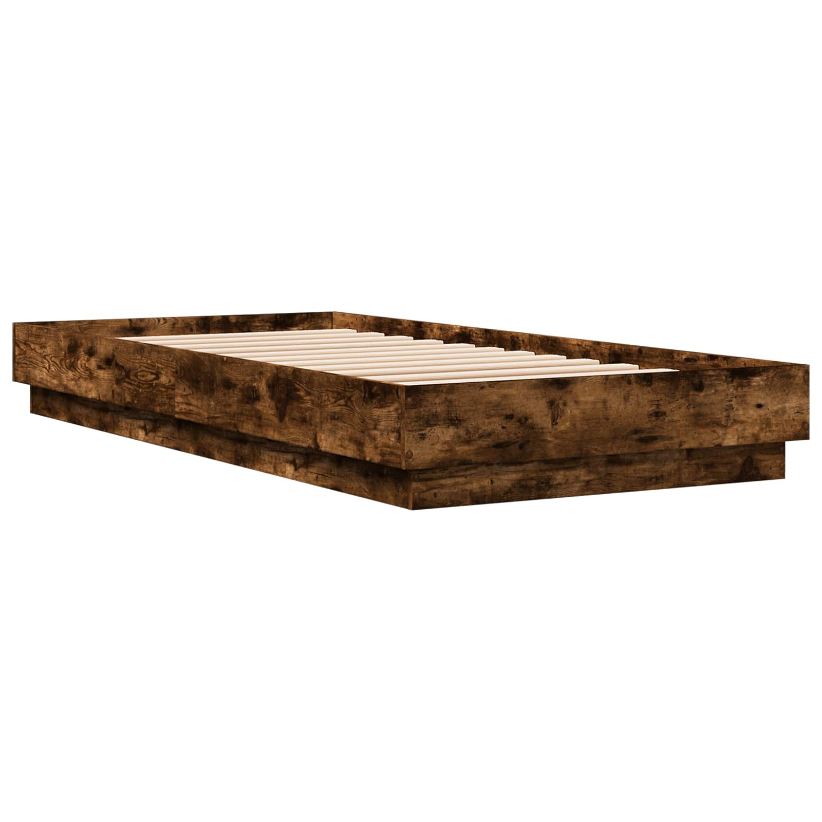 Letto con LED Rovere Fumo 80 x 200 cm Legno ingegnerizzato | homemem39