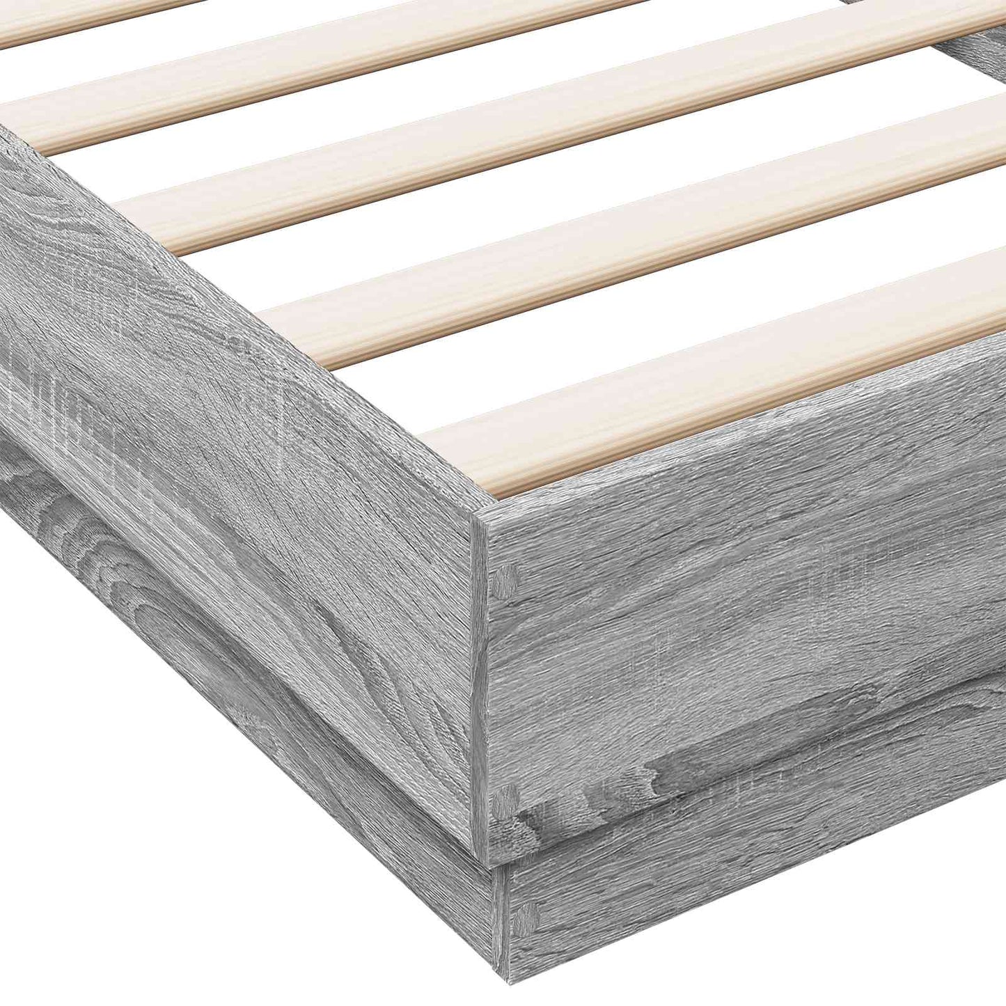 Letto con LED Sonoma grigio 80 x 200 cm Legno ingegnerizzato | homemem39