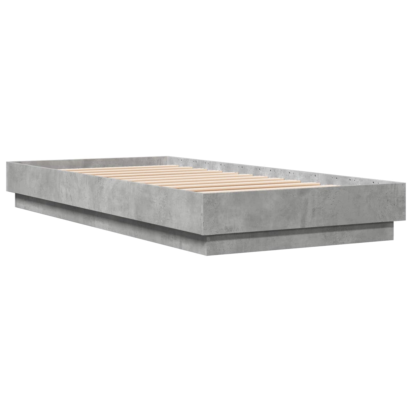 Letto con LED Grigio Cemento 80 x 200 cm Legno ingegnerizzato | homemem39