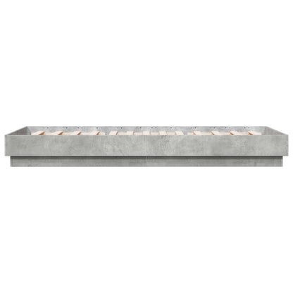 Letto con LED Grigio Cemento 80 x 200 cm Legno ingegnerizzato | homemem39