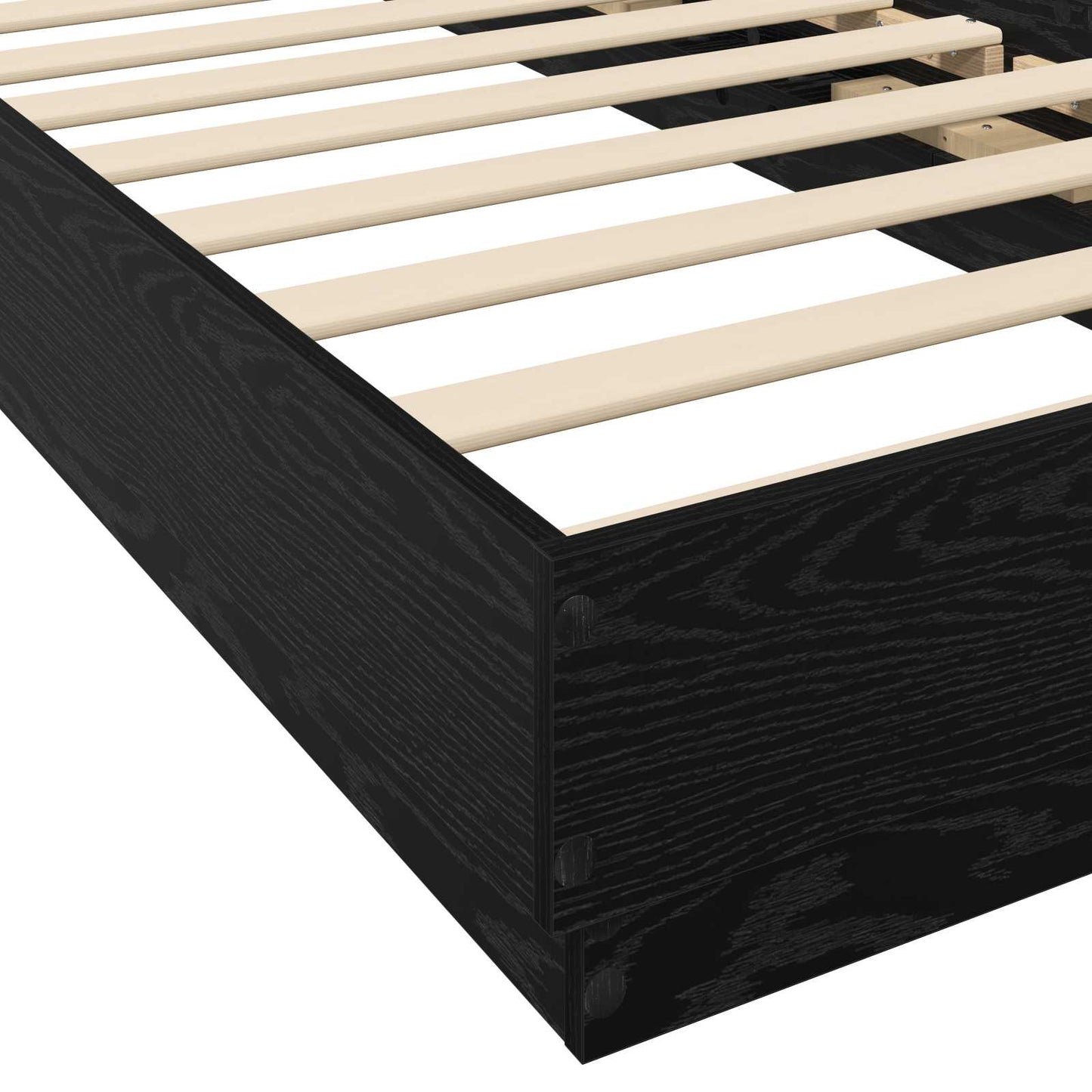 Letto con LED Rovere Nero 80 x 200 cm Legno ingegnerizzato | homemem39