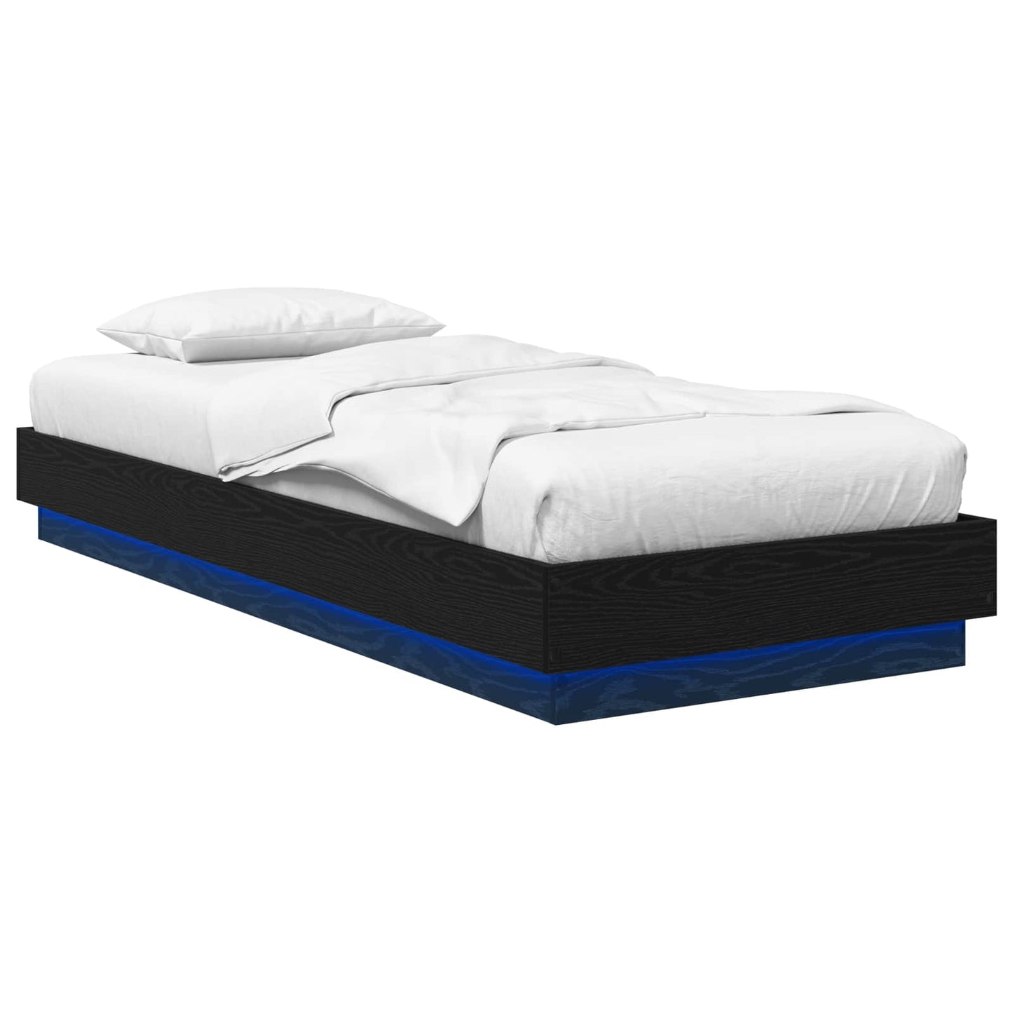 Letto con LED Rovere Nero 80 x 200 cm Legno ingegnerizzato | homemem39