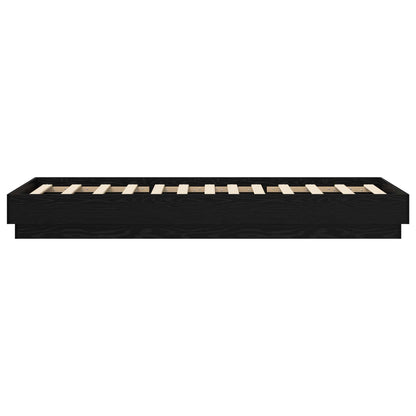 Letto con LED Rovere Nero 80 x 200 cm Legno ingegnerizzato | homemem39