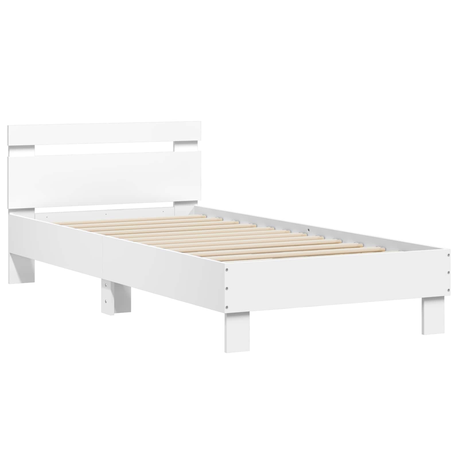 Struttura letto con testata Bianco 80 x 200 cm | homemem39