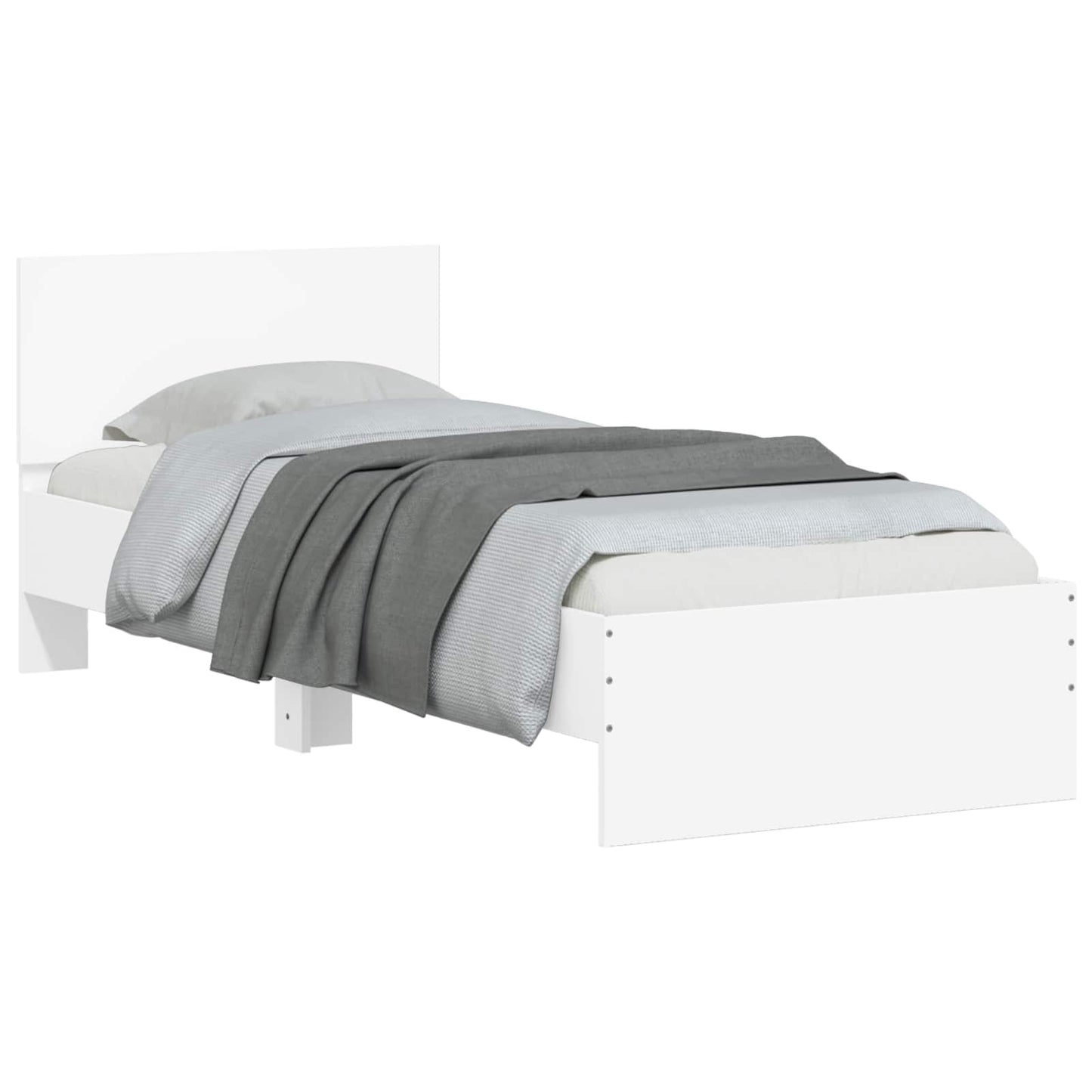 Struttura letto con testata Bianco 80 x 200 cm | homemem39