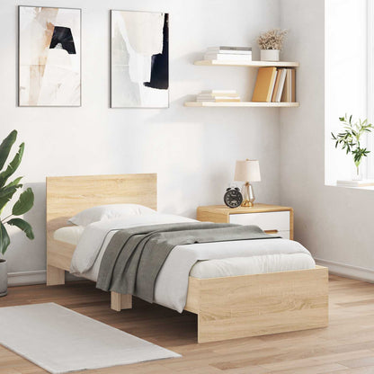 Struttura letto con testata Rovere Sonoma 80 x 200 cm | homemem39