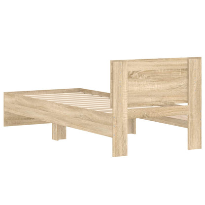 Struttura letto con testata Rovere Sonoma 80 x 200 cm | homemem39