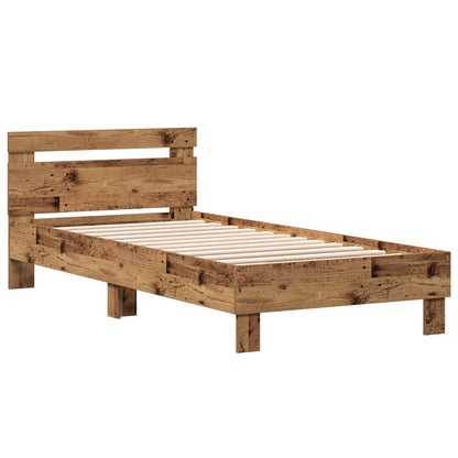 Struttura letto con testata Legno antico 80 x 200 cm | homemem39