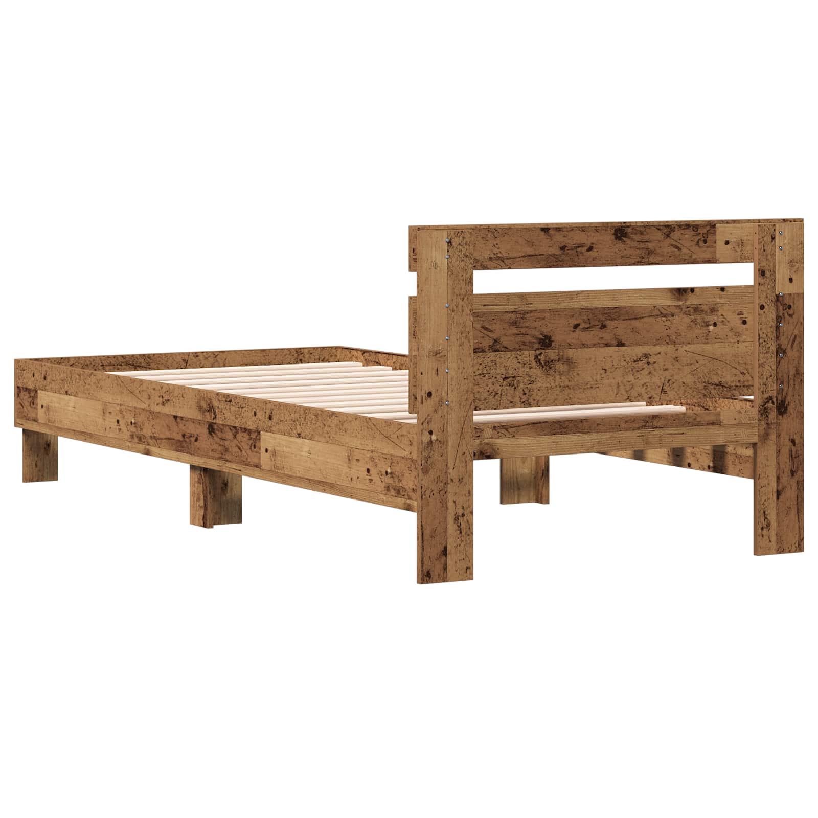 Struttura letto con testata Legno antico 80 x 200 cm | homemem39