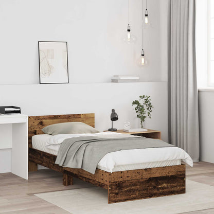Struttura letto con testata Legno antico 80 x 200 cm