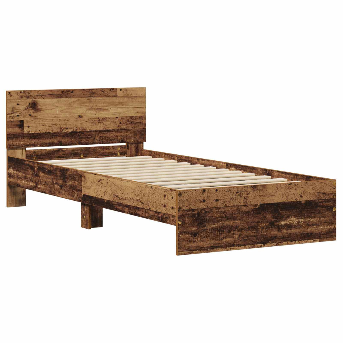 Struttura letto con testata Legno antico 80 x 200 cm
