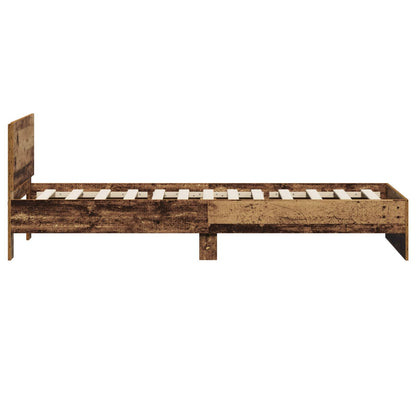 Struttura letto con testata Legno antico 80 x 200 cm