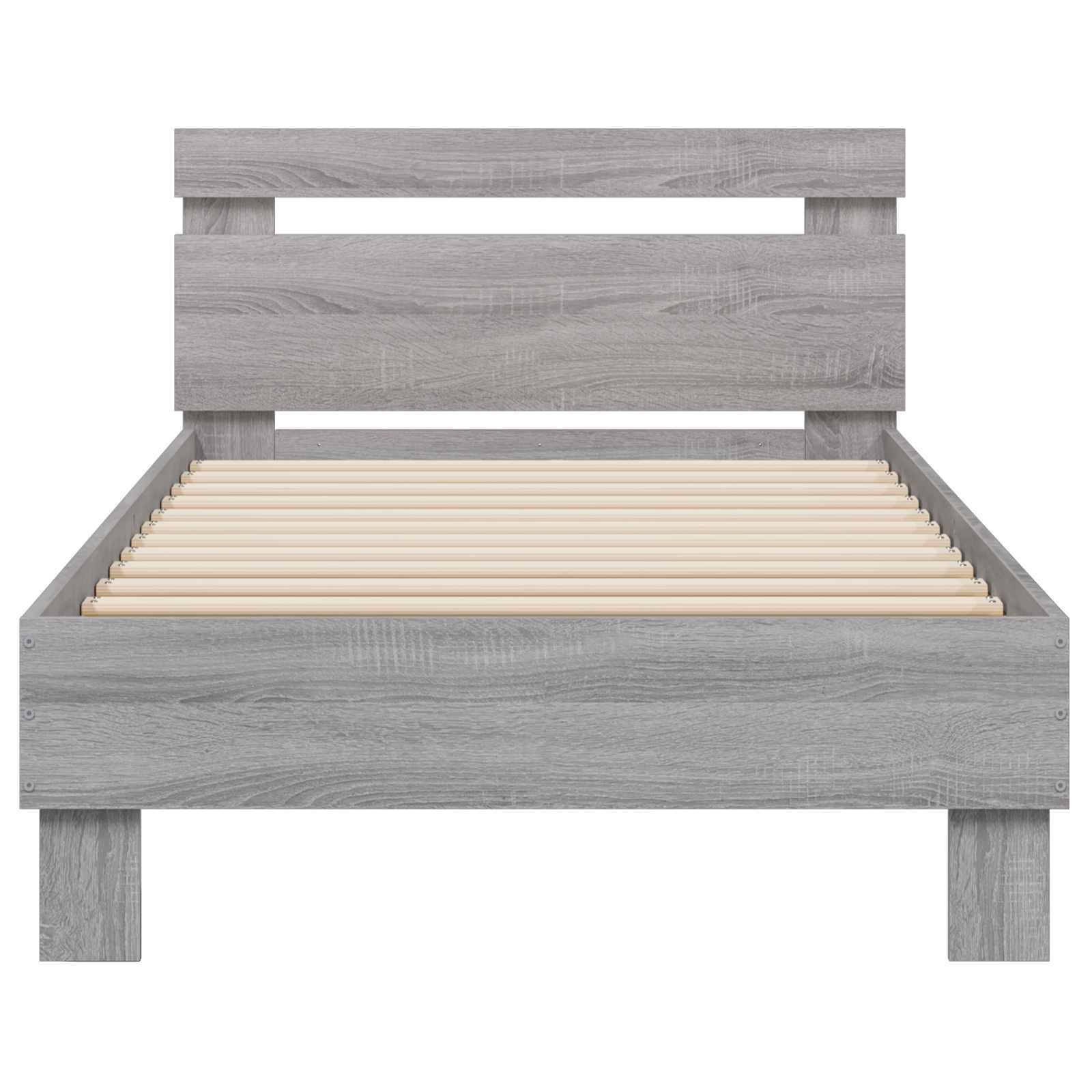 Struttura letto con testata Sonoma grigio 80 x 200 cm | homemem39