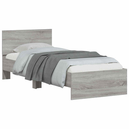Struttura letto con testata Sonoma grigia 80 x 200 cm | homemem39