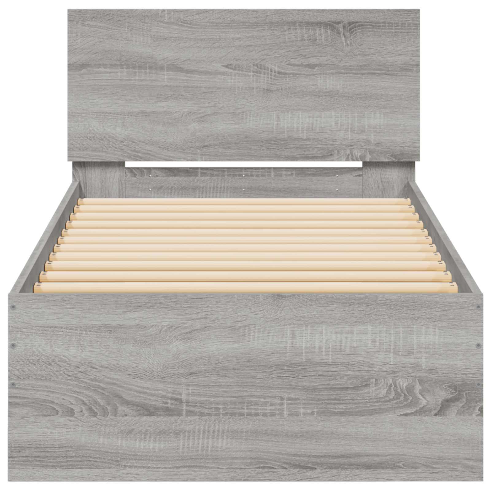 Struttura letto con testata Sonoma grigia 80 x 200 cm | homemem39