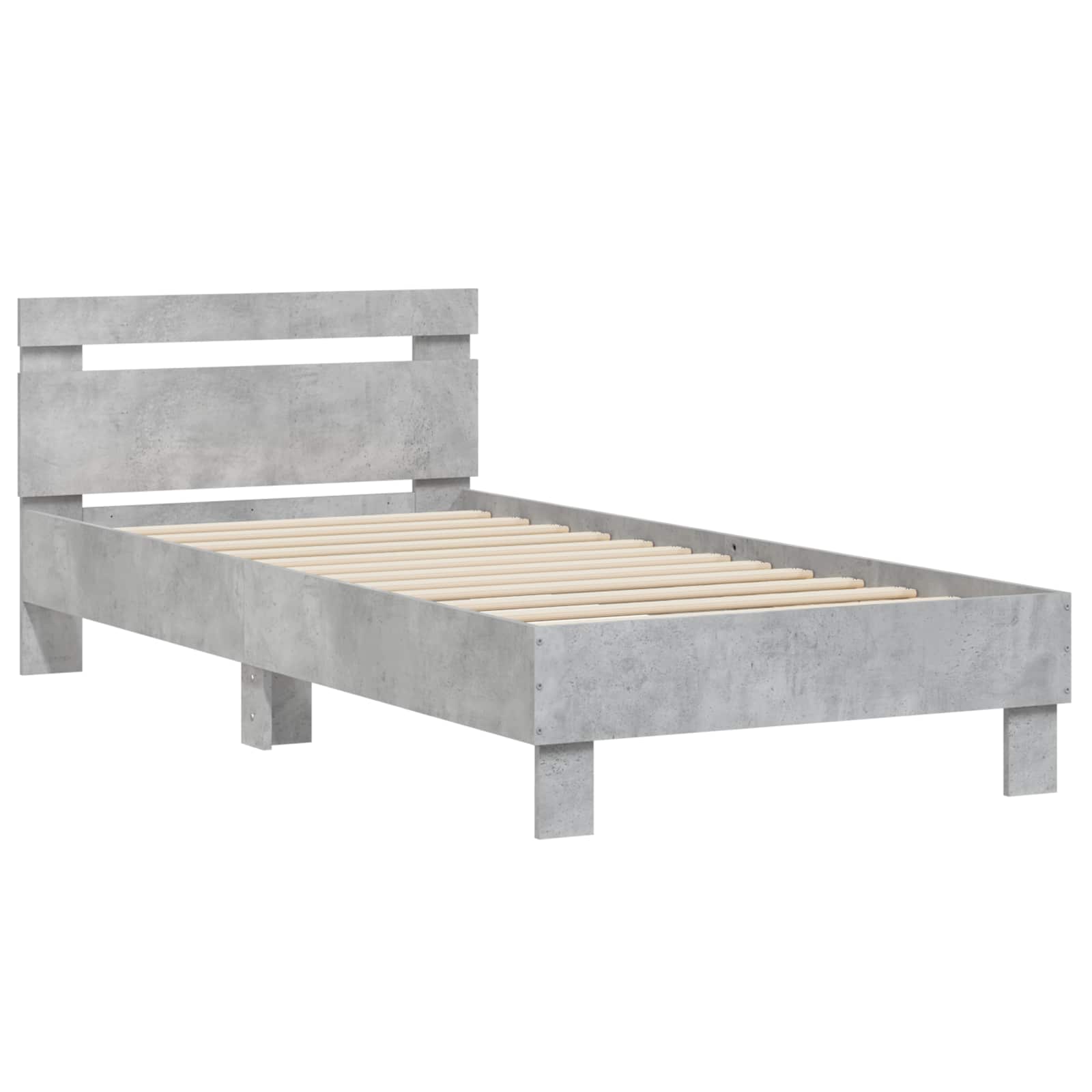 Struttura letto con testata Grigio Cemento 80 x 200 cm | homemem39